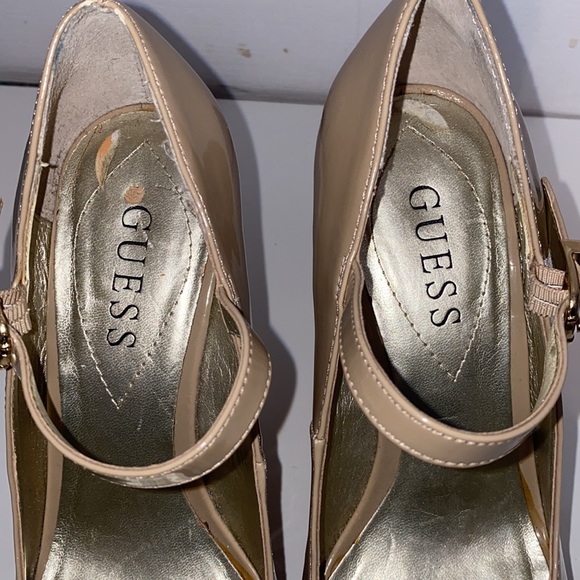 Guess Patent Leather Nude Wedge - Picture 4 of 9